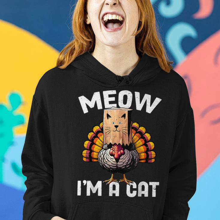 Thanksgiving Turkey Fake Cat Disguise Fall Holiday Women Hoodie Gifts for Her