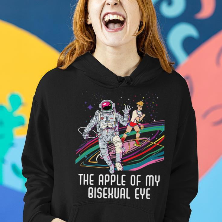 The Apple Of My Bisexual Eye Rainbow Pride Bisexuality Lgbtq Women Hoodie Gifts for Her