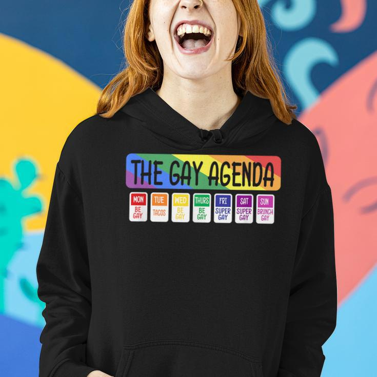The Gay Weekly Agenda Funny Lgbt Pride Rainbow Lesbian Funny Pride Month Funny Designs Funny Gifts Women Hoodie Gifts for Her