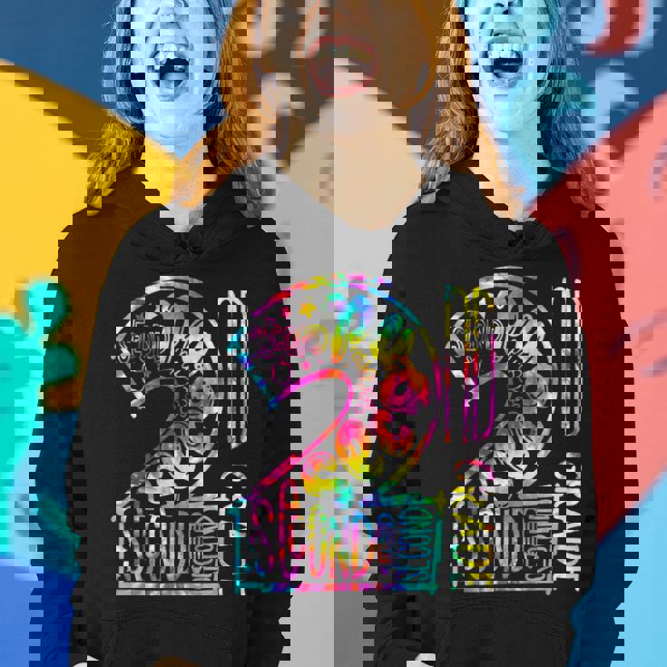 Tie Dye 2Nd Grade Typography Team 2Nd Grade Teacher Women Hoodie Gifts for Her Tie Dye 2Nd Grade Typography Team 2Nd Grade Teacher Women Hoodie Gifts for Her