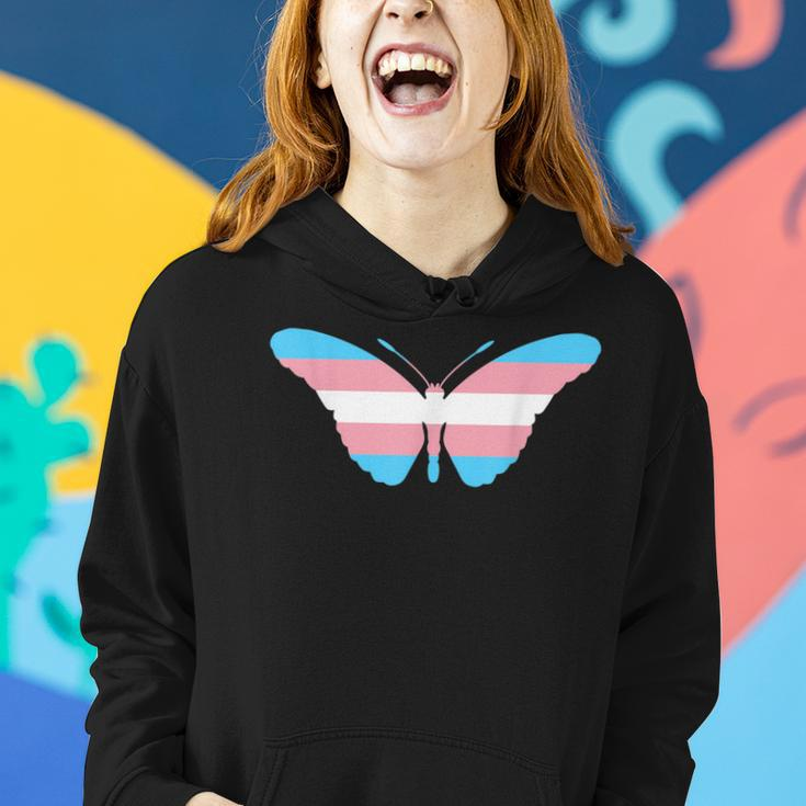 Transgender Butterfly Trans Pride Flag Ftm Mtf Insect Lovers Women Hoodie Gifts for Her