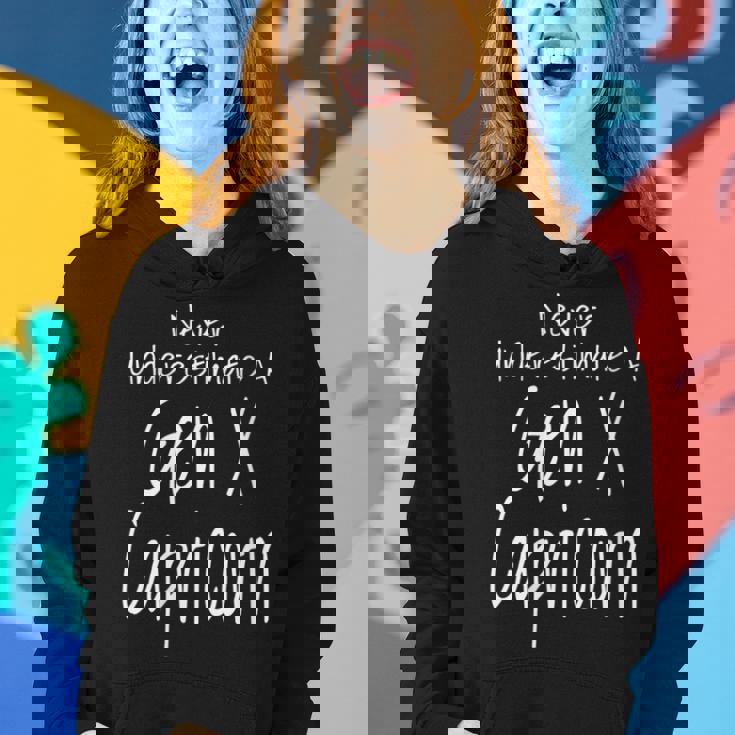 Never Underestimate A Gen X Capricorn Zodiac Sign Women Hoodie Gifts for Her