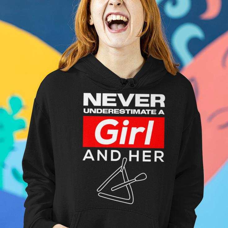 Never Underestimate A Girl And Her Triangle Women Hoodie Gifts for Her