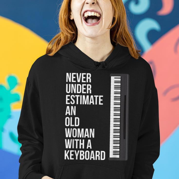 Never Underestimate An Old Woman With A Keyboard Mom Women Hoodie Gifts for Her
