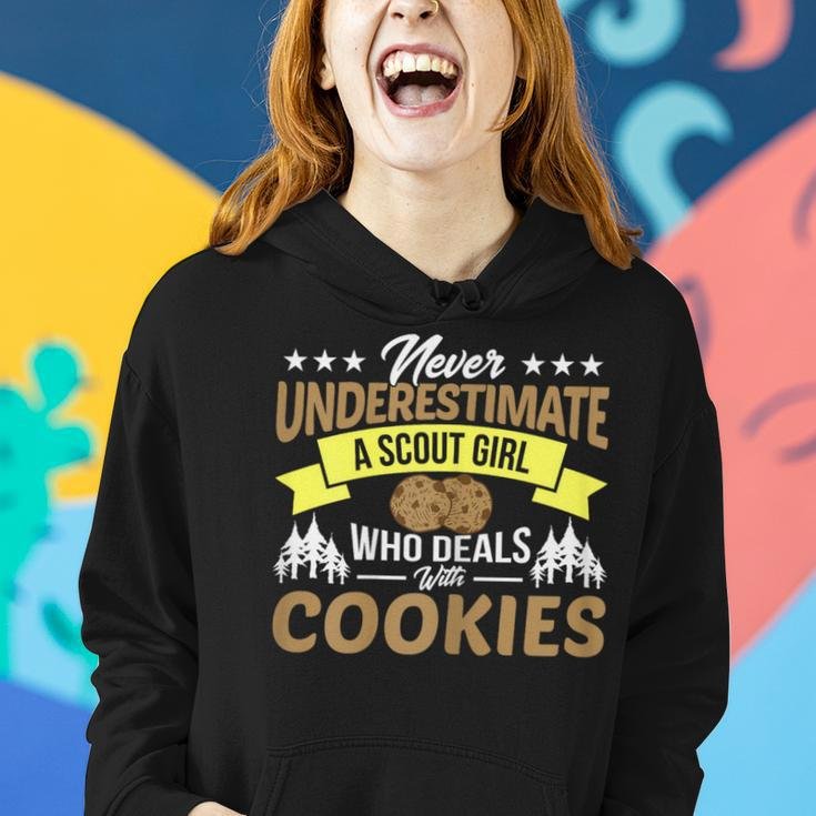 Never Underestimate A Scout Girl With Cookies Women Hoodie Gifts for Her