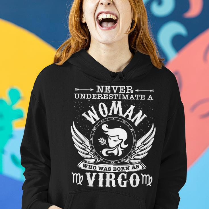 Never Underestimate A Woman Who Was Born As Virgo Women Hoodie Gifts for Her
