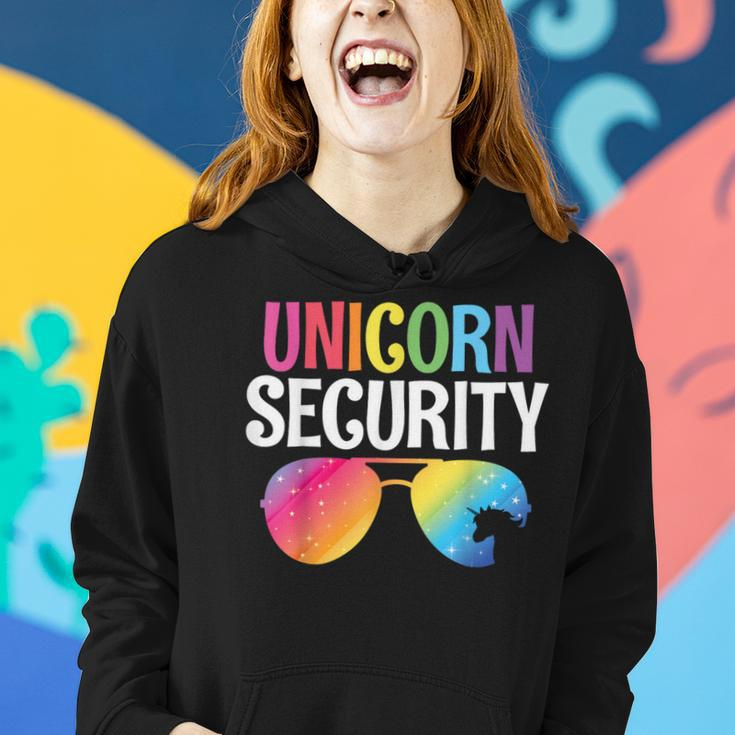 Unicorn Security Birthday Family Halloween Costume Mom Dad Women Hoodie Gifts for Her