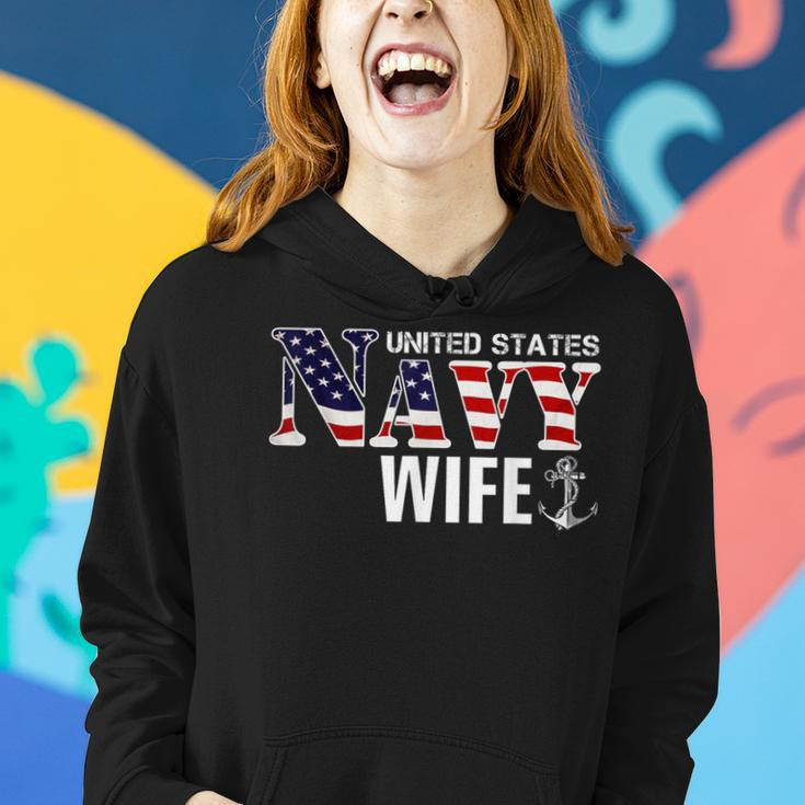 United States Vintage Navy With American Flag For Wife Women Hoodie Gifts for Her