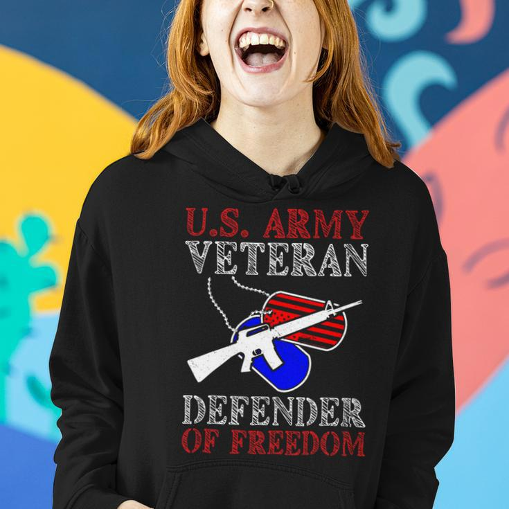 Veteran Vets Us Army Veteran Defender Of Freedom Fathers Veterans Day 5 Veterans Women Hoodie Gifts for Her