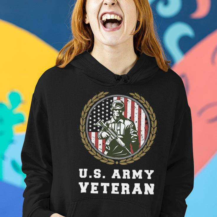 Veteran Vets Us Army Veteran United States Army Usa Flag Veterans Women Hoodie Gifts for Her
