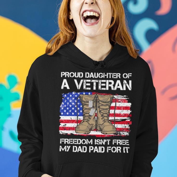 Veteran Vets Us Flag Proud Daughter Of A Veteran Us Military Veteran Day 41 Veterans Women Hoodie Gifts for Her