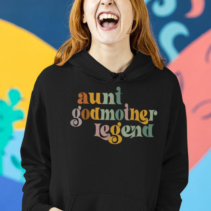 Vintage Groovy Aunt Godmother Legend Women Hoodie Gifts for Her