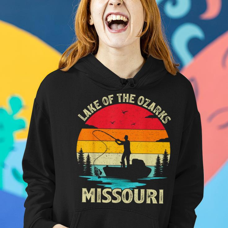 Vintage Retro Summer Fishing Missouri Lake Of The Ozarks Women Hoodie Gifts for Her