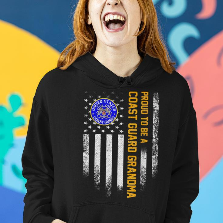 Vintage Usa American Flag Proud To Be A Coast Guard Grandma Gifts For Grandma Funny Gifts Women Hoodie Gifts for Her