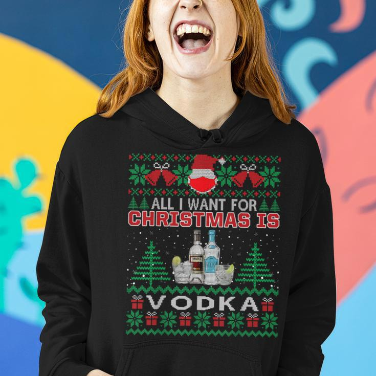 All I Want For Christmas Is Vodka Ugly Sweater Women Hoodie Gifts for Her