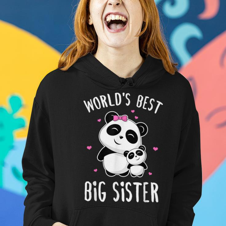 World's Best Big Sister Cute Pandas Panda Siblings Women Hoodie Gifts for Her