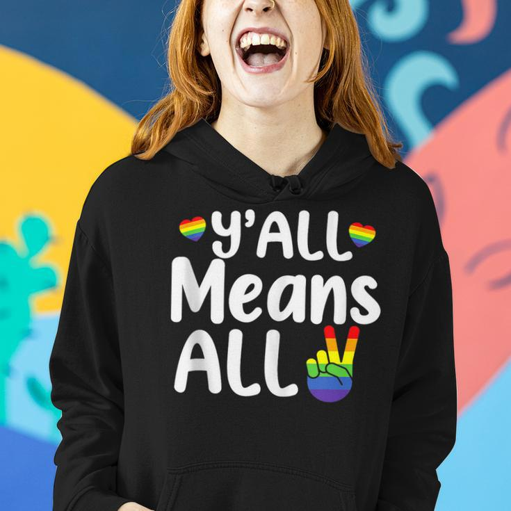 Yall All Rainbow Flag Lgbt Pride Lesbian Gay Means All Women Hoodie Gifts for Her