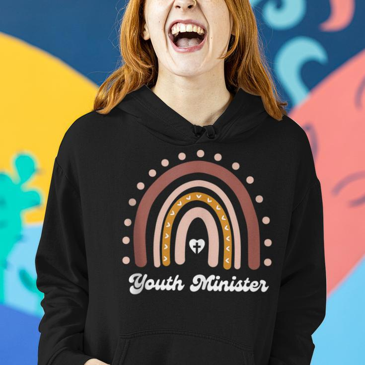 Youth Minister Womens Christian Faith Female Boho Rainbow Faith Funny Gifts Women Hoodie Gifts for Her