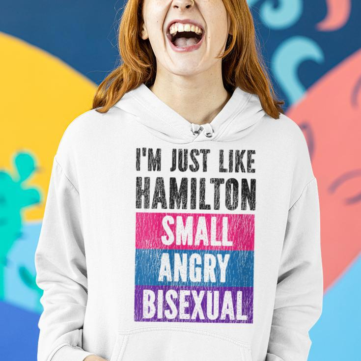 Bisexual Bi Pride Flag Im Just Like Hamilton Small Angry & Women Hoodie Gifts for Her
