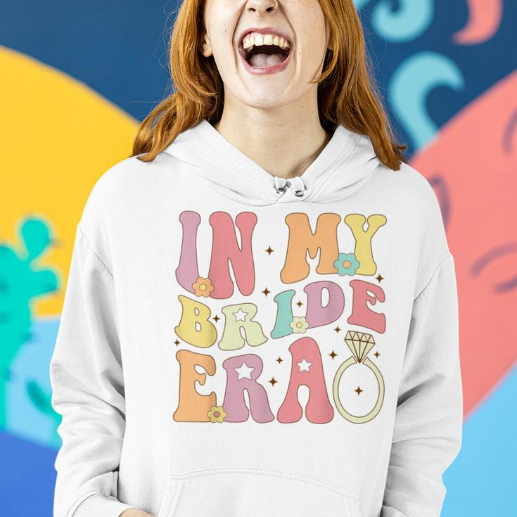 In My Bride Era Groovy Bachelorette Wedding Engagement Women Hoodie Gifts for Her