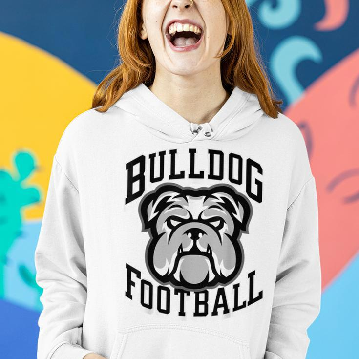 Bulldogs Football Game Day Print Mom Dad Black Women Hoodie Gifts for Her