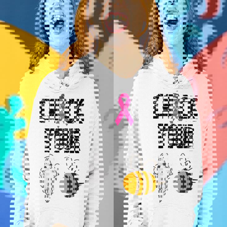 Check Your Boo Bees Breast Cancer Halloween Women Hoodie Gifts for Her Check Your Boo Bees Breast Cancer Halloween Women Hoodie Gifts for Her