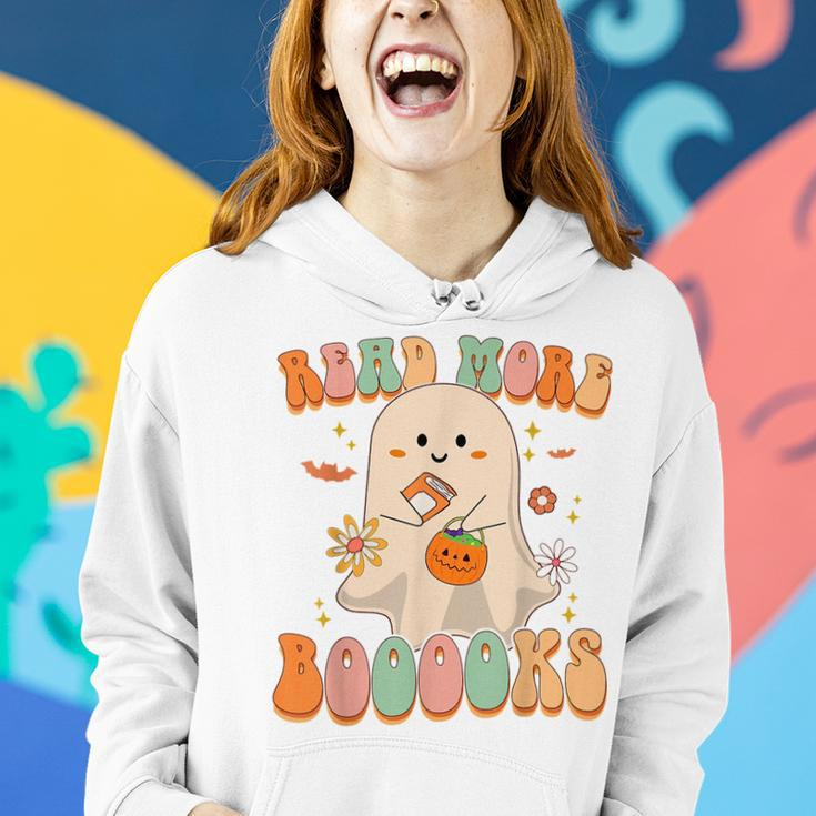 Cute Ghost Book Reading Halloween Boo Men Women Teacher Gifts For Teacher Funny Gifts Women Hoodie Gifts for Her