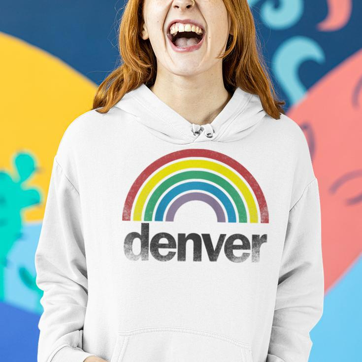 Denver Rainbow 70S 80S Style Retro Gay Pride Men Women Women Hoodie Gifts for Her