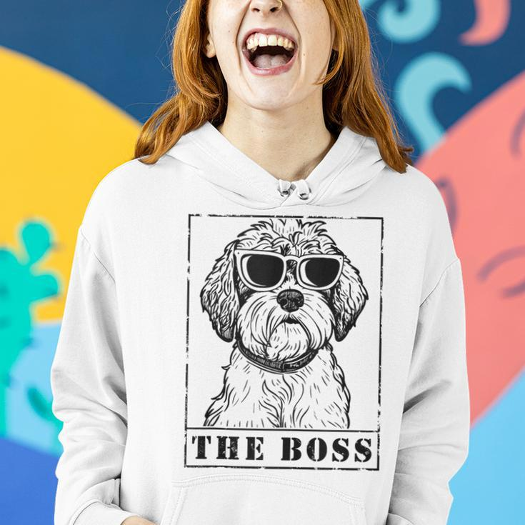 The Boxerdoodle Boss Mom Dad Dog Lover Women Hoodie Gifts for Her