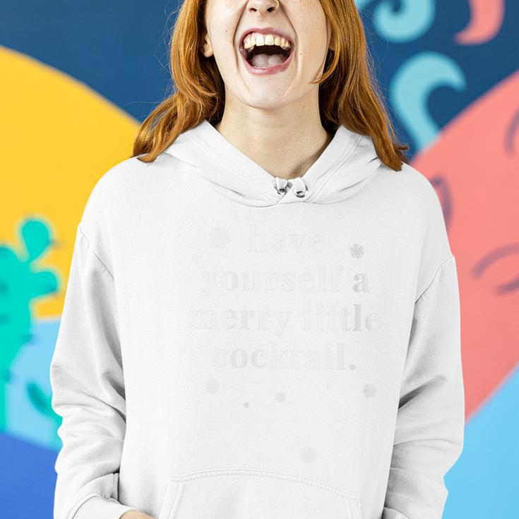 Merry Little Cocktail Drinking Christmas Top Women Hoodie Gifts for Her