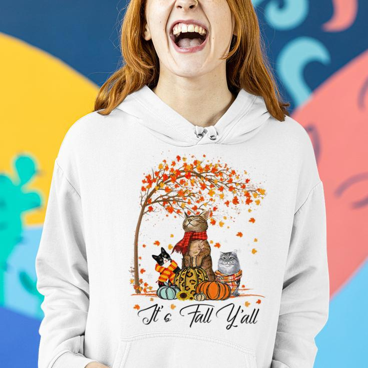 Halloween Costumes Cats Pumkins It’S Fall Y’All Autumn Halloween Women Hoodie Gifts for Her
