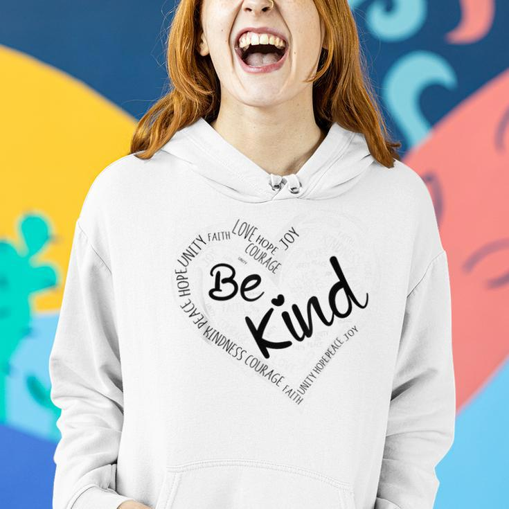 Heart Be Kind Anti Bullying Unity Day Orange Words Women Hoodie Gifts for Her
