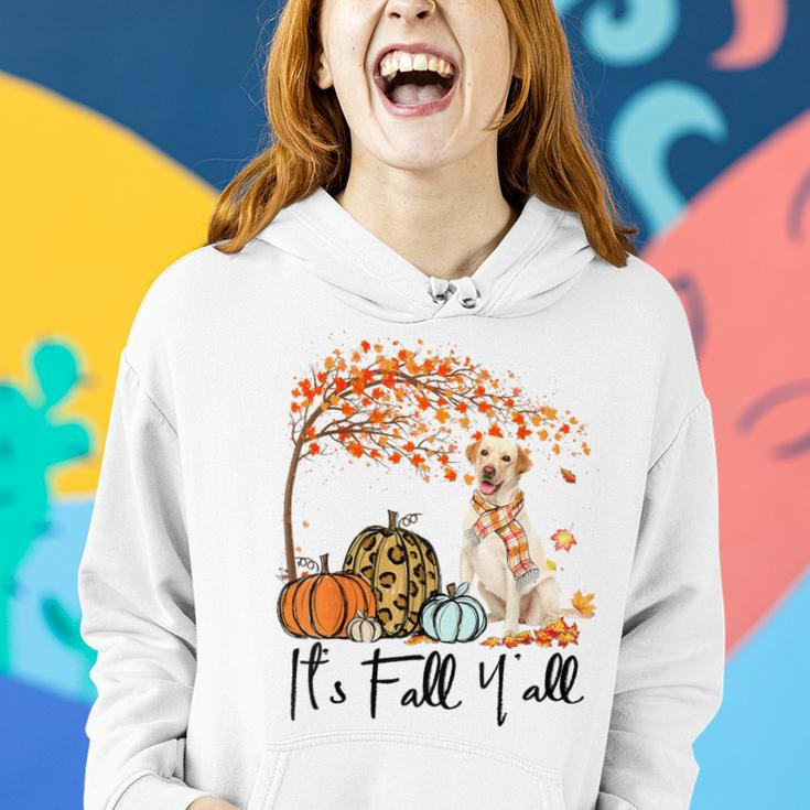 It's Fall Y'all Labrador Retriever Pumpkin Autumn Leaf Fall Women Hoodie Gifts for Her