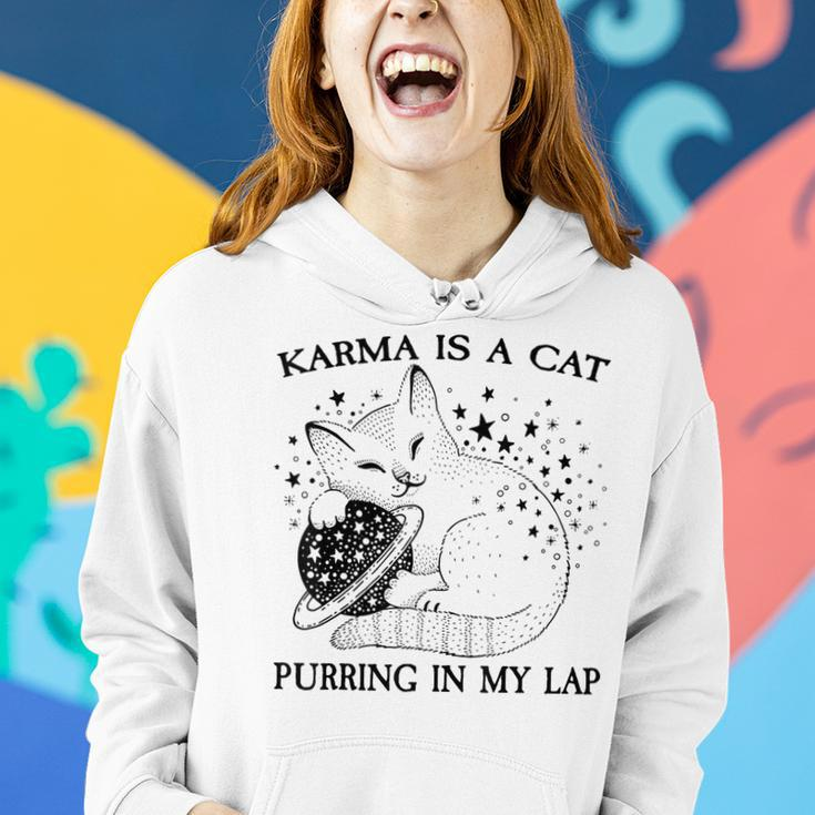 Karma Is A Cat For Girls Boys Karma Women Hoodie Gifts for Her