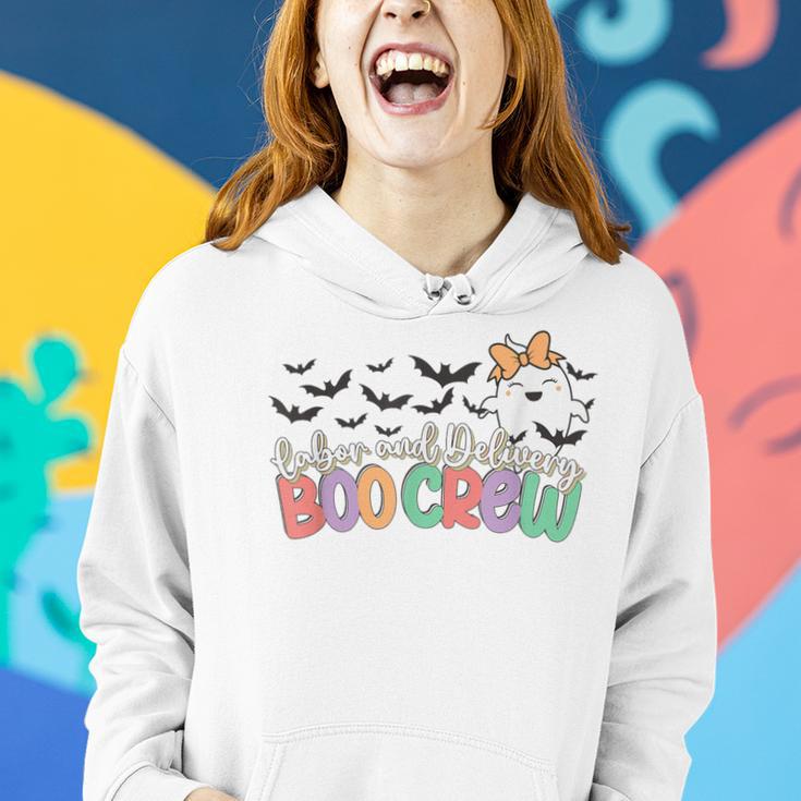 Labor And Delivery Boo Crew Halloween Spooky Nurse Women Hoodie Gifts for Her