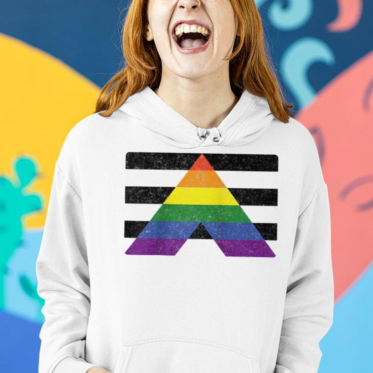 Lgbt Straight Gay Ally Pride Flag For Hetero Men And Women Women Hoodie Gifts for Her