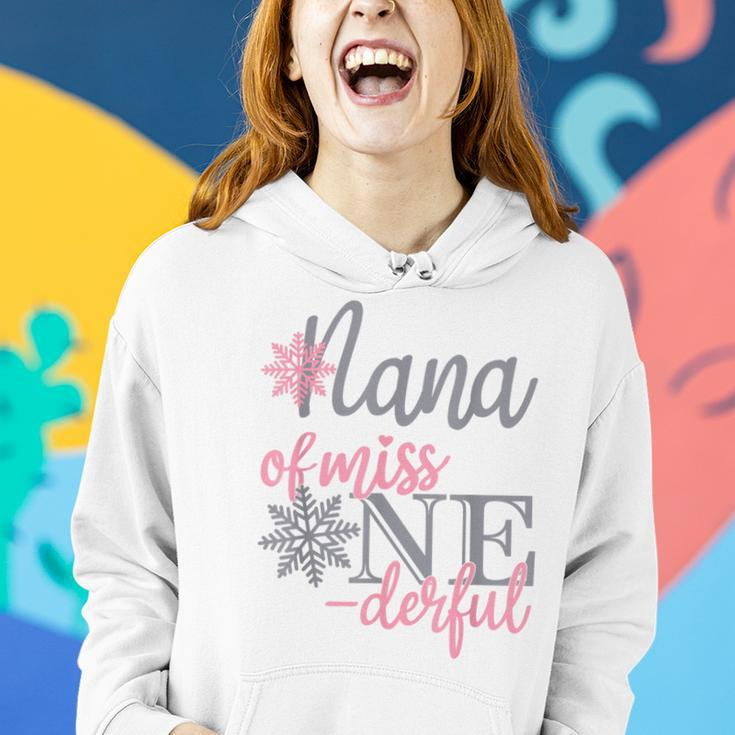 Nana Of Little Miss Onederful 1St Birthday Family Party Women Hoodie Gifts for Her