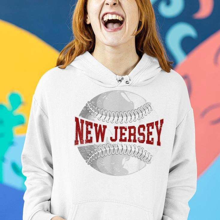 New Jersey Baseball Lovers Nj Moms Dads Garden State Women Hoodie Gifts for Her