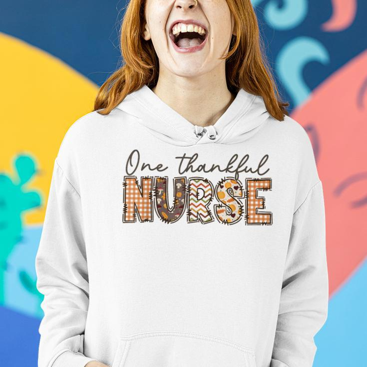 One Thankful Nurse Thanksgiving Fall Autumn Nurse Women Hoodie Gifts for Her