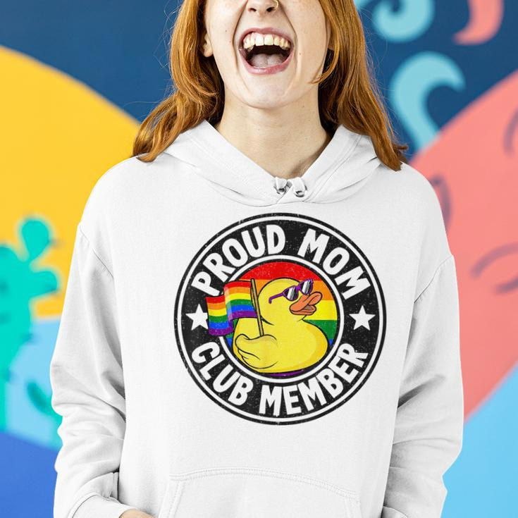 Proud Mom Club Member Rubber Duck Rainbow Gay Lesbian Lgbt Women Hoodie Gifts for Her