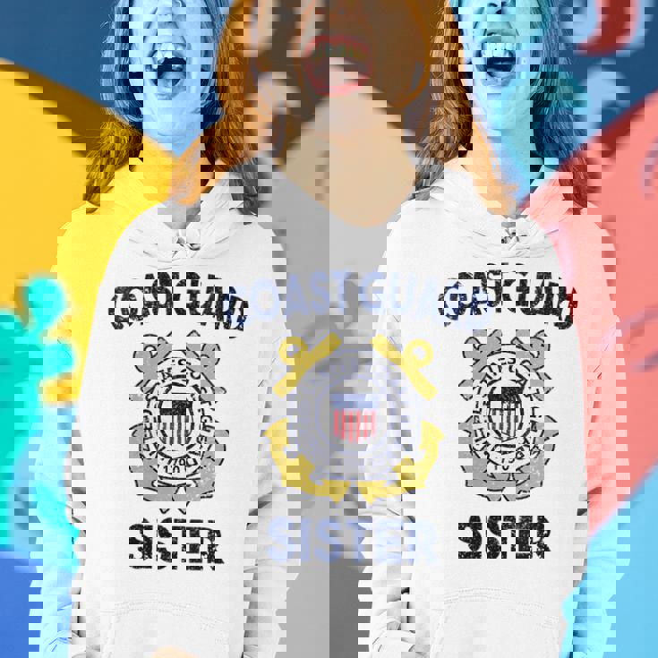Proud Us Coast Guard Sister Military Pride Gift For Womens Gifts For Sister Funny Gifts Women Hoodie Gifts for Her