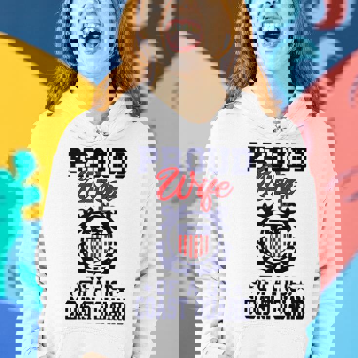 Proud Wife Of A Us Coast Guard Funny Gifts For Wife Women Hoodie Gifts for Her