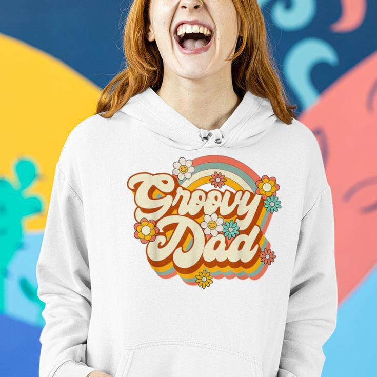 Retro Groovy Dad Family Birthday 60S 70S Hippie Costume Women Hoodie Gifts for Her