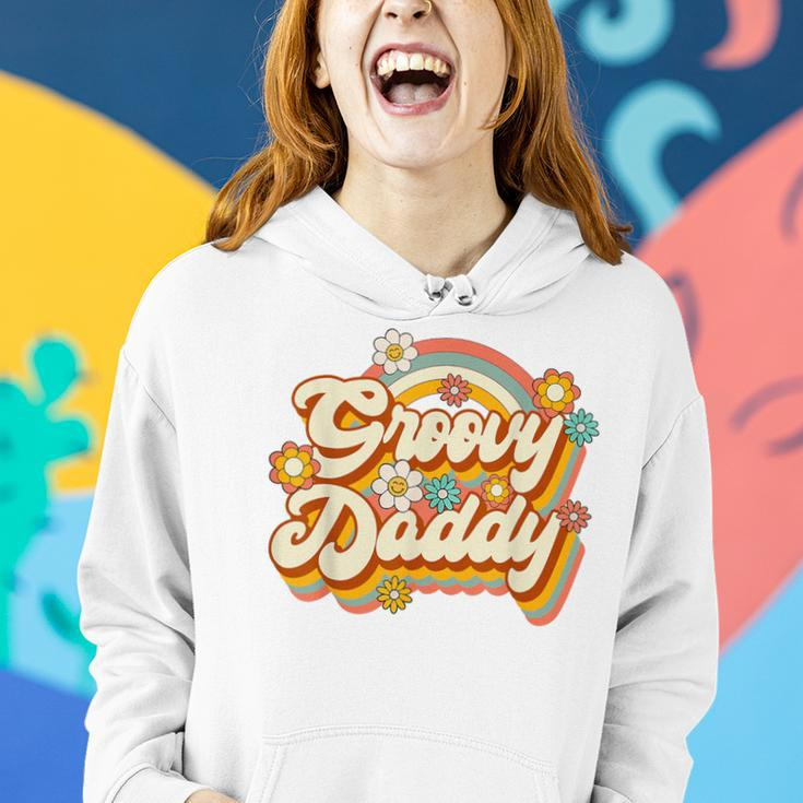 Retro Groovy Daddy Family Birthday 60S 70S Hippie Costume Women Hoodie Gifts for Her