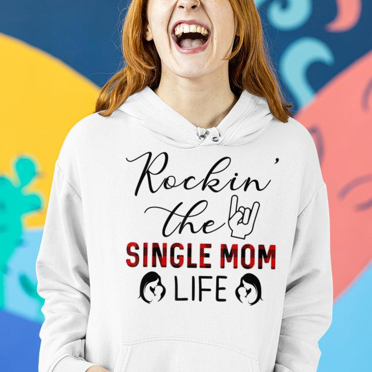 Rockin The Single Mom Life Gift Gifts For Mom Funny Gifts Women Hoodie Gifts for Her