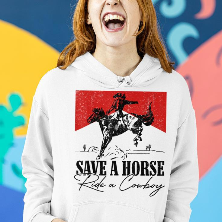 Save A Horse Ride A Cowboy Skeleton Country Skull Western Women Hoodie Gifts for Her