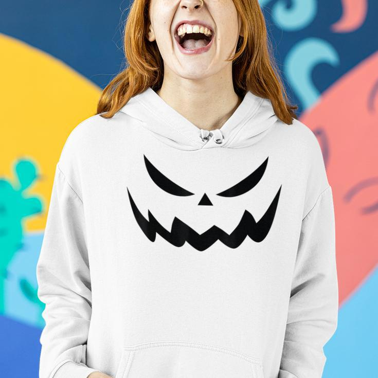 Scary Spooky Jack O Lantern Face Pumpkin Halloween Women Hoodie Gifts for Her