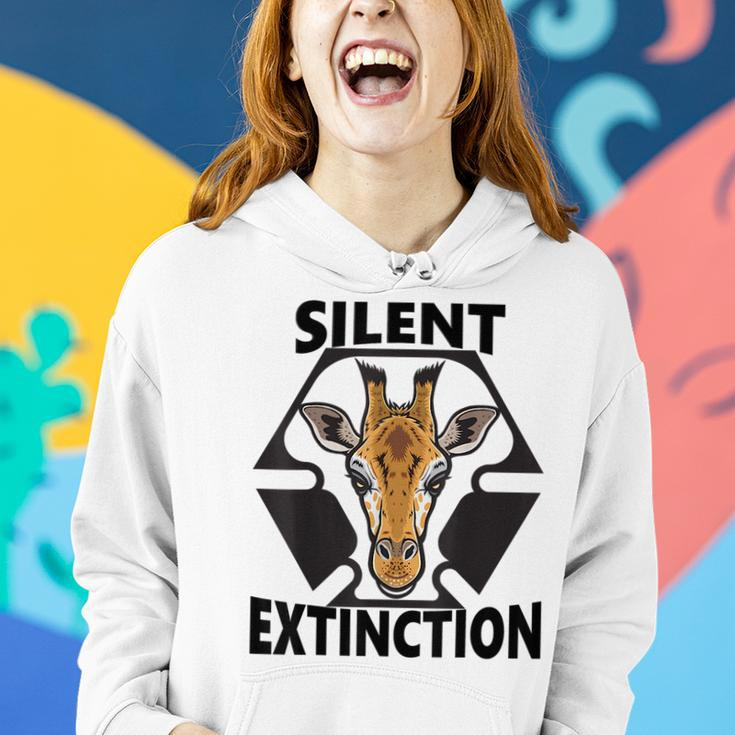 Silent Extinction Giraffe Animals Love Gift Apparel Animals Funny Gifts Women Hoodie Gifts for Her