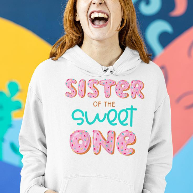 Sister Of Sweet One 1St First Birthday Matching Family Donut Women Hoodie Gifts for Her