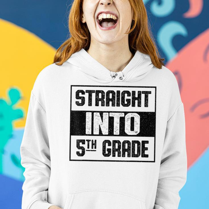 Straight Into 5Th Grade Back To School Student Boys Girls Women Hoodie Gifts for Her
